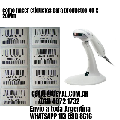 como hacer etiquetas para productos 40 x 20Mm