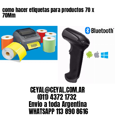 como hacer etiquetas para productos 70 x 70Mm