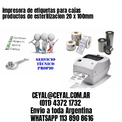 impresora de etiquetas para cajas productos de esterilizacion 20 x 100mm
