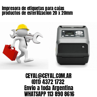 impresora de etiquetas para cajas productos de esterilizacion 20 x 20mm