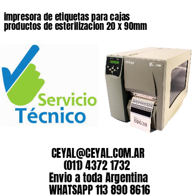 impresora de etiquetas para cajas productos de esterilizacion 20 x 90mm