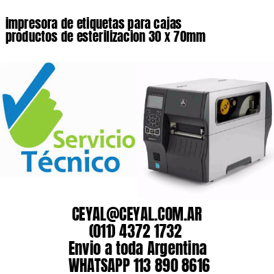 impresora de etiquetas para cajas productos de esterilizacion 30 x 70mm