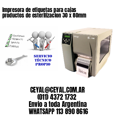 impresora de etiquetas para cajas productos de esterilizacion 30 x 80mm
