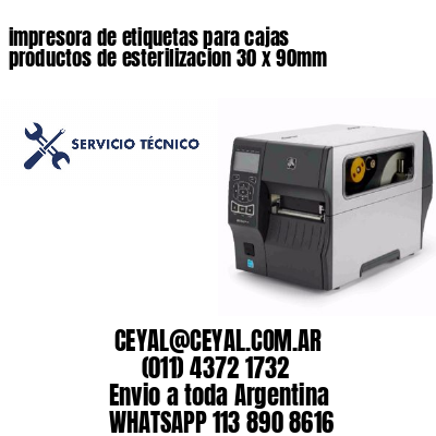 impresora de etiquetas para cajas productos de esterilizacion 30 x 90mm