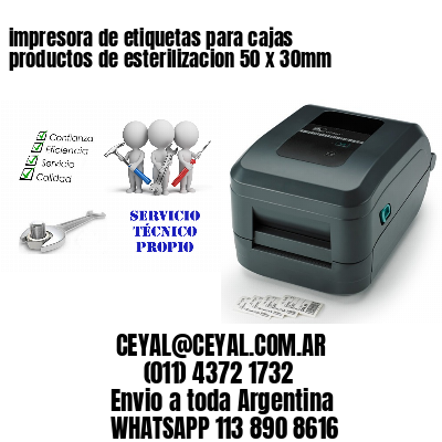 impresora de etiquetas para cajas productos de esterilizacion 50 x 30mm