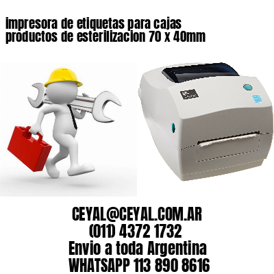 impresora de etiquetas para cajas productos de esterilizacion 70 x 40mm