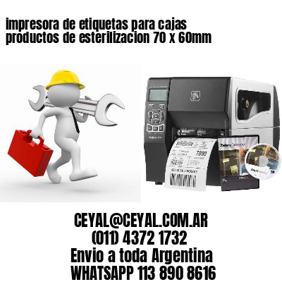 impresora de etiquetas para cajas productos de esterilizacion 70 x 60mm