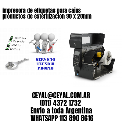 impresora de etiquetas para cajas productos de esterilizacion 90 x 20mm