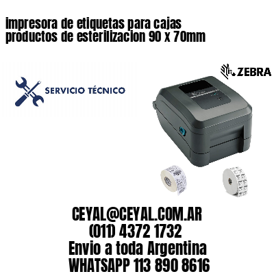 impresora de etiquetas para cajas productos de esterilizacion 90 x 70mm