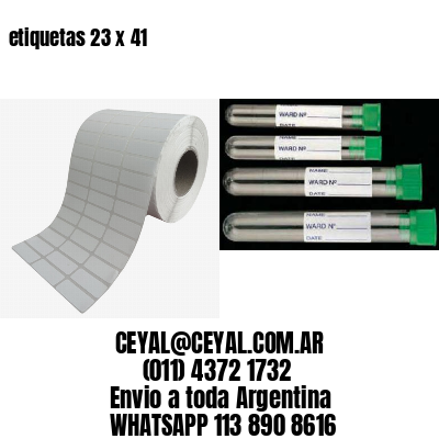 etiquetas 23 x 41