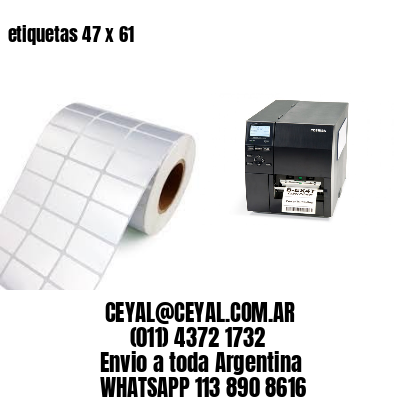 etiquetas 47 x 61