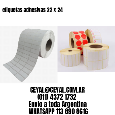 etiquetas adhesivas 22 x 24