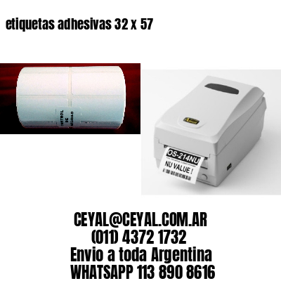 etiquetas adhesivas 32 x 57