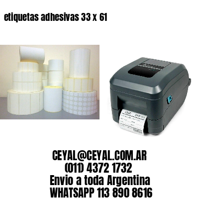 etiquetas adhesivas 33 x 61