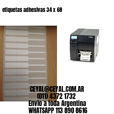 etiquetas adhesivas 34 x 68