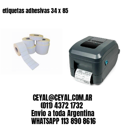 etiquetas adhesivas 34 x 85