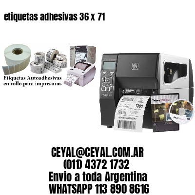 etiquetas adhesivas 36 x 71