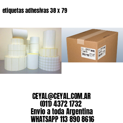 etiquetas adhesivas 38 x 79