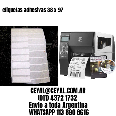 etiquetas adhesivas 38 x 97