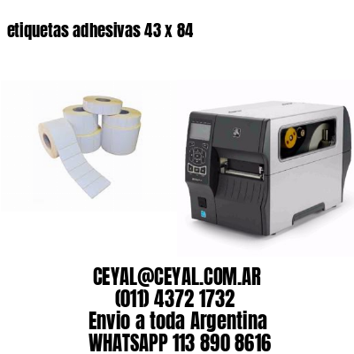 etiquetas adhesivas 43 x 84