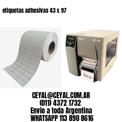 etiquetas adhesivas 43 x 97