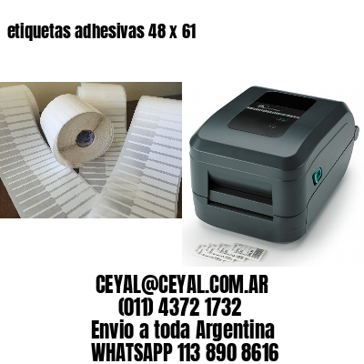 etiquetas adhesivas 48 x 61