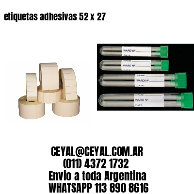 etiquetas adhesivas 52 x 27