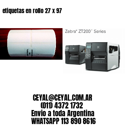 etiquetas en rollo 27 x 97