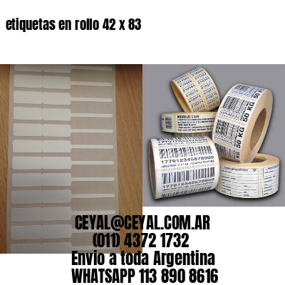 etiquetas en rollo 42 x 83