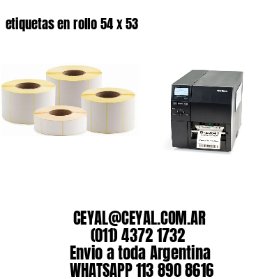 etiquetas en rollo 54 x 53