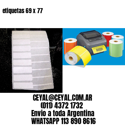 etiquetas 69 x 77