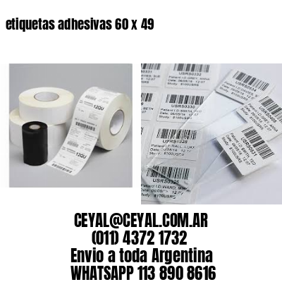 etiquetas adhesivas 60 x 49