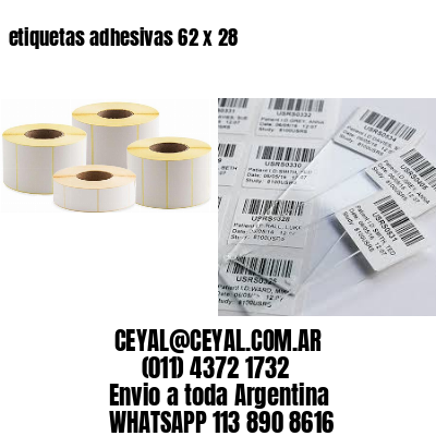 etiquetas adhesivas 62 x 28