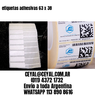 etiquetas adhesivas 63 x 38