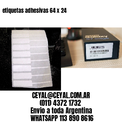 etiquetas adhesivas 64 x 24