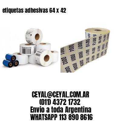 etiquetas adhesivas 64 x 42