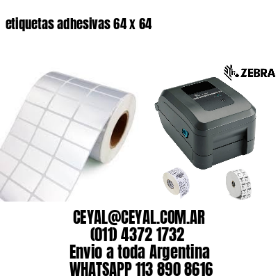 etiquetas adhesivas 64 x 64