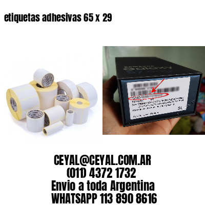 etiquetas adhesivas 65 x 29