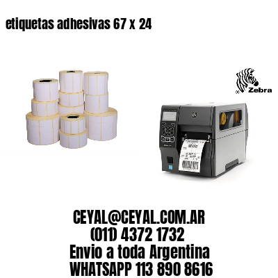 etiquetas adhesivas 67 x 24