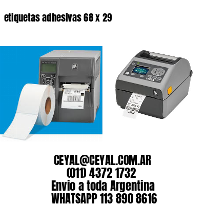 etiquetas adhesivas 68 x 29