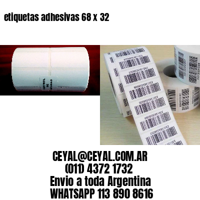 etiquetas adhesivas 68 x 32