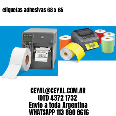 etiquetas adhesivas 68 x 65