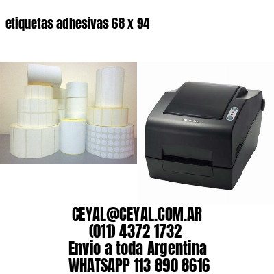 etiquetas adhesivas 68 x 94