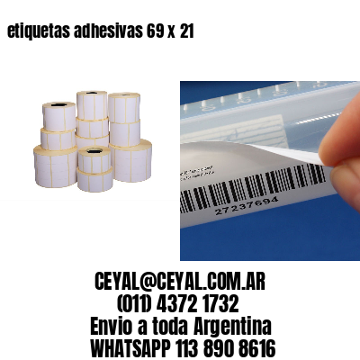 etiquetas adhesivas 69 x 21