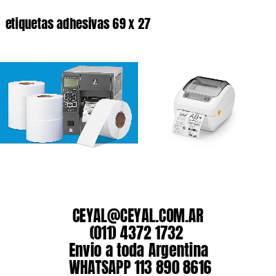 etiquetas adhesivas 69 x 27