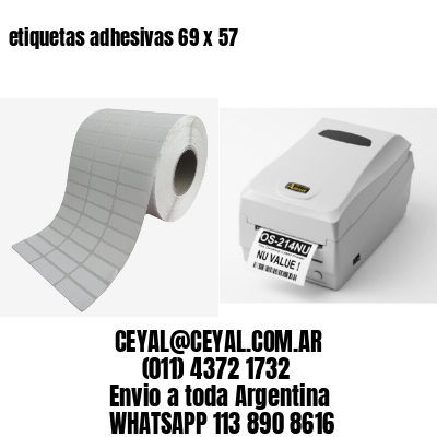 etiquetas adhesivas 69 x 57