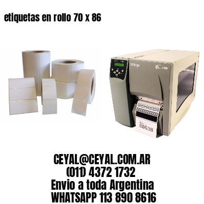 etiquetas en rollo 70 x 86