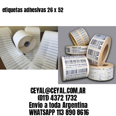 etiquetas adhesivas 26 x 52