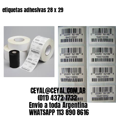 etiquetas adhesivas 28 x 29