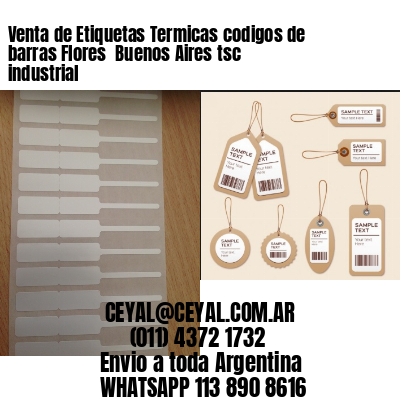Venta de Etiquetas Termicas codigos de barras Flores  Buenos Aires tsc industrial